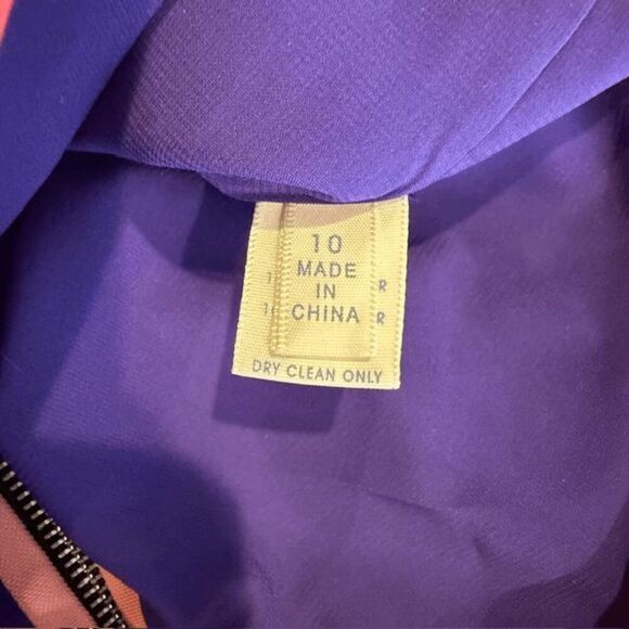 Rebecca Minkoff Ombre Knee Length Skirt Pockets Back Reversible Zipper Size 10 - Picture 8 of 13